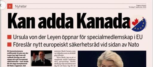 Swedish newspaper articles title: Kan adda Kanada